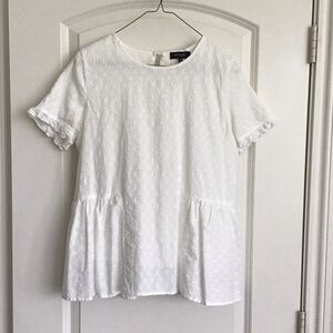 Roolee White Textured Blouse